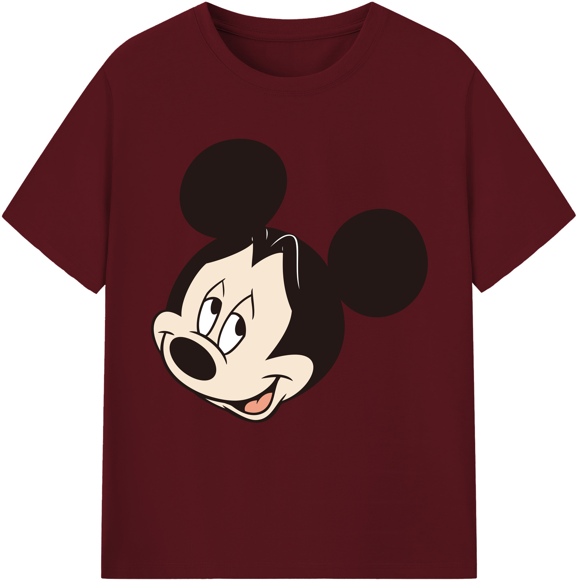 （画像用） ミッキーマウス Mickey Mouse 綿100％半袖Tシャツ（フロントプリント）